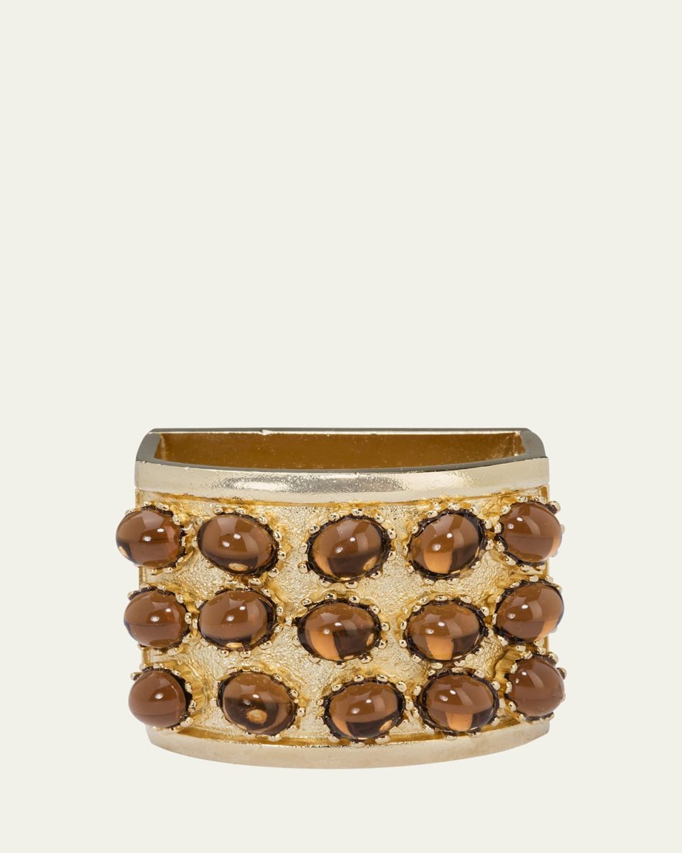 Amber Studded Modern Napkin Ring